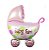 Balão Metalizado Carrinho de Bebe Rosa Baby Girl 71x79cm NÃO FLUTUA COM GÁS HELIO - Anagram - Imagem 1