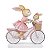 Coelha de Resina com Filhote na Bike 36cm - Ref 1099904 Cromus - Imagem 1