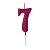 Vela de Aniversário Número Glitter Pink Pequena 7 - Silver - Imagem 1