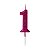 Vela de Aniversário Número Glitter Pink Pequena 1 - Silver - Imagem 1