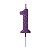 Vela de Aniversário Número 1 Glitter Roxo Pequena - Silver - Imagem 1
