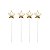 Velas de Aniversário Estrelas Douradas com 4 Unidades - Silver - Imagem 1
