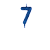 Vela de Aniversário Número 7 Glitter Azul Escuro no Palito - Silver - Imagem 1