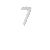 Vela de Aniversário Número 7 Glitter Branco no Palito - Silver - Imagem 1