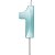 Vela de Aniversário Mini Design Número 1 Azul Tiffany Metalizado - Silver - Imagem 1