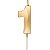 Vela de Aniversário Mini Design Número 1 Dourado Metalizado - Silver - Imagem 1