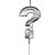 Vela de Aniversário Mini Design Interrogação Prata Metalizado - Silver - Imagem 1
