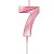Vela de Aniversário Mini Design Número 7 Rosa Candy Metalizado - Silver - Imagem 1