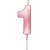 Vela de Aniversário Mini Design Número 1 Rosa Candy Metalizado - Silver - Imagem 1