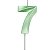 Vela de Aniversário Mini Design Número 7 Verde Candy Metalizado - Silver - Imagem 1