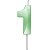 Vela de Aniversário Mini Design Número 1 Verde Candy Metalizado - Silver - Imagem 1