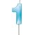 Vela de Aniversário Design Número 1 Azul Claro Metalizado - Silver - Imagem 1