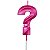 Vela de Aniversário Design Interrogação Pink Metalizado - Silver - Imagem 1