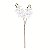 Haste Dupla de Orquídea Branca com 12 Flores 63cm - Ref 1086426 Cromus - Imagem 1