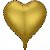 Balão Metalizado Coração Dourado Cromado 10 Polegadas com 6 Un NÃO FLUTUA COM GÁS HELIO - Silver - Imagem 1