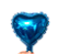 Balão Metalizado Coração Azul 5 Polegadas com 6 Un NÃO FLUTUA COM GÁS HELIO - Silver - Imagem 1