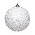 Bolas de Natal Branco Nevado 8cm com 6 Un - Ref 1923544 Cromus - Imagem 1