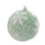 Bolas de Natal Verde Menta Flocada com Branco 8cm com 6Un - Ref 1416280 Cromus - Imagem 1