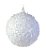 Bolas de Natal Branca Cristas Brancos 8cm com 6Un - Ref 1106675 Cromus - Imagem 1