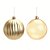 Bolas de Natal Dourada Lisa e Gomos 8cm com 6Un - Ref 1004242 Cromus - Imagem 1