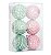 Bolas de Natal Verde e Rosa Pinhas 8cm com 6Un - Ref 1019917 Cromus - Imagem 1