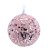 Bolas de Natal Rosa Claro com Paetê 8cm com 6Un - Ref 1105073 Cromus - Imagem 1