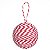 Bolas de Natal Cordas Vermelho e Branco Trend Candy 8cm com 6Un - Ref 1923816 Cromus - Imagem 1