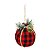 Bolas de Natal Xadrez Vermelho e Preto com Arranjo 10cm com 4un - Ref 1924685 Cromus - Imagem 1