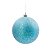 Bolas de Natal Listras Metálicas Azul Claro 10cm com 4 Un - Ref 1241947 Cromus - Imagem 1