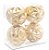 Bolas de Natal Dourado Estrelas 10cm com 4Un - Ref 1107867 Cromus - Imagem 1