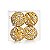 Bolas de Natal Arabesco Amarelo Mostarda de Veludo 10cm com 4Un - Ref 1690601 Cromus - Imagem 1