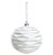 Bolas de Natal Branca com Ondas Prata 10cm com 4Un - Ref 1029813 Cromus - Imagem 1