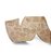 Fita Aramada de Linho Cru com Folhas Azevinho Glitter Dourado 6,3x914cm - Ref 1030805 Cromus - Imagem 2