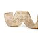 Fita Aramada de Linho Cru com Folhas Azevinho Glitter Dourado 6,3x914cm - Ref 1030805 Cromus - Imagem 1