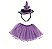 Kit Saia de Tule e Tiara Morcego Roxo Infantil - Ref 29004143 Cromus - Imagem 1