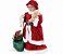 Boneco Mamãe Noel Com Vestido Veludo Vermelho Segurando Urso 45cm - Ref 1073025 Cromus - Imagem 2