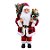 Boneco Papai Noel em Pé com Roupa Xadrez Segurando Esqui e Saco de Presente 60cm - Ref 1113880 Cromus - Imagem 1
