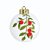 Bolas de Natal Branca com Azevinhos 10cm com 4Un - Ref 1081909 Cromus - Imagem 1