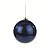 Tubo Bolas de Natal Azul Naval 5cm com 6Un - Ref 1072370 Cromus - Imagem 1