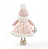 Boneca em Pé com Rosto de Resina e Vestido Rosa Claro 44cm - Ref 1031028 Cromus - Imagem 2