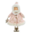 Boneca em Pé com Rosto de Resina e Vestido Rosa Claro 44cm - Ref 1031028 Cromus - Imagem 1