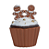 Enfeite Cupcake de Resina Ginger 10x6.5cm - Ref 1089380 Cromus - Imagem 1