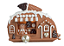 Enfeite de Resina Tailer Ginger de Natal Marrom e Branco 16x13cm com Luz - Ref 1091591 Cromus - Imagem 1