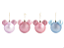 Bolas de Natal Mickey Rosa Azul e Lilas 10cm com 4 Un - Natal Disney - Ref 1051572 Cromus - Imagem 1