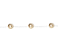 Cordão 10 Led Guizos Dourados 120cm - Ref 1071147 Cromus - Imagem 1