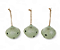 Enfeite Pendurar Guizos Verde com Flocos Neve Brancos 6.5x6.5cm com 3un - Ref 1079845 Cromus - Imagem 2