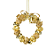Enfeite Pendurar Guirlanda de Guizos 10x3cm Dourado Brilho e Fosco - Ref 1046129 Cromus - Imagem 1
