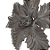 Flor de Natal Poisentia de Veludo Prata com Borda Glitter 29cm - Ref 1087962 Cromus - Imagem 2