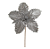 Flor de Natal Poisentia de Veludo Prata com Borda Glitter 29cm - Ref 1087962 Cromus - Imagem 1