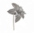 Flor de Natal Poisentia de Veludo Prata com Borda Glitter 29cm - Ref 1087962 Cromus - Imagem 3